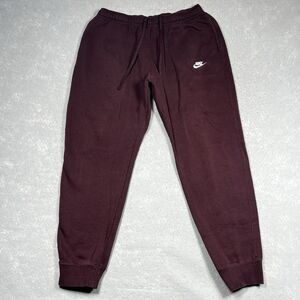 Nike Sportswear Club Fleece Joggers Sweatpants Mens Size 2XL Maroon Pockets
